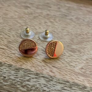 Kate Spade Rose Gold Disc Stud Earrings